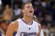 Jan 10, 2014; Los Angeles, CA, USA; Los Angeles Clippers forward Blake Griffin (32) celebrates in the first quarter against the Los Angeles Lakers at Staples Center. Mandatory Credit: Kirby Lee-USA TODAY Sports