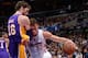LOS ANGELES, CA - JANUARY 10: Blake Griffin #32 of the Los Angeles Clippers drives to the basket against Pau Gasol #16 of the Los Angeles Lakers at STAPLES Center on January 10, 2014 in Los Angeles, California. NOTE TO USER: User expressly acknowledges and agrees that, by downloading and/or using this Photograph, user is consenting to the terms and conditions of the Getty Images License Agreement. Mandatory Copyright Notice: Copyright 2014 NBAE (Photo by Andrew D. Bernstein/NBAE via Getty Images)