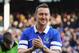 LIVERPOOL, ENGLAND - JANUARY 11: New Everton signing Aiden McGeady applauds the fans prior to the Barclays Premier League match between Everton and Norwich City at Goodison Park on January 11, 2014 in Liverpool, England. (Photo by Chris Brunskill/Getty Images)