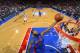 PHILADELPHIA, PA - JANUARY 10: Andre Drummond #0 of the Detroit Pistons goes up for the layup against the Philadelphia 76ers at the Wells Fargo Center on January 10, 2014 in Philadelphia, Pennsylvania. NOTE TO USER: User expressly acknowledges and agrees that, by downloading and or using this photograph, User is consenting to the terms and conditions of the Getty Images License Agreement. Mandatory Copyright Notice: Copyright 2013 NBAE (Photo by Jesse D. Garrabrant/NBAE via Getty Images)