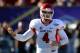 LAS VEGAS, NV - DECEMBER 21: Quarterback Derek Carr #4 of the Fresno State Bulldogs signals teammates during the team's game against the USC Trojans in the Royal Purple Las Vegas Bowl at Sam Boyd Stadium on December 21, 2013 in Las Vegas, Nevada. USC won 45-20. (Photo by Ethan Miller/Getty Images)