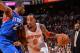 PHILADELPHIA, PA - JANUARY 11: J.R. Smith #8 of the New York Knicks handling the ball during a game against the Philadelphia 76ers at the Wells Fargo Center on January 11, 2014 in Philadelphia, Pennsylvania. NOTE TO USER: User expressly acknowledges and agrees that, by downloading and or using this photograph, User is consenting to the terms and conditions of the Getty Images License Agreement. Mandatory Copyright Notice: Copyright 2013 NBAE (Photo by Jesse D. Garrabrant/NBAE via Getty Images)
