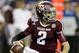 ATLANTA, GA - DECEMBER 31: Quarterback Johnny Manziel #2 of the Texas A&M Aggies rolls out and looks downfield to pass during the the Chick-fil-A Bowl game against the Duke Blue Devils at the Georgia Dome on December 31, 2013 in Atlanta, Georgia. (Photo by Mike Zarrilli/Getty Images)
