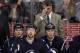 WINNIPEG, MB - JANUARY 11: Claude Noel, head coach of the Winnipeg Jets, adjusts his glasses on the bench in third period action in an NHL game against the Columbus Blue Jackets at the MTS Centre on January 11, 2014 in Winnipeg, Manitoba, Canada. (Photo by Marianne Helm/Getty Images)