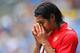 LEICESTER, ENGLAND - JULY 27: Radamel Falcao of Monaco looks on during the the pre season friendly match between Leicester City and Monaco at The King Power Stadium on July 27, 2013 in Leicester, England. (Photo by Michael Regan/Getty Images)