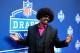 NEW YORK, NY - APRIL 25: Leon Sandcastle of Primetime University arrives on the red carpet prior to the first round of the 2013 NFL Draft at Radio City Music Hall on April 25, 2013 in New York City. Sandcastle is actually a character being played by Deion Sanders. (Photo by Al Bello/Getty Images)
