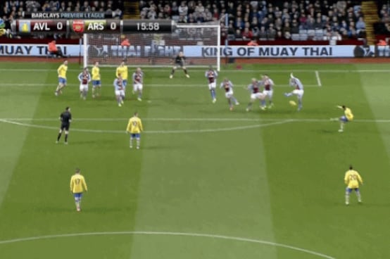 GIF: Aston Villa's Nathan Baker Injured After Taking Shot to the Face