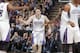 SACRAMENTO, CA - JANUARY 10: Jimmer Fredette #7 of the Sacramento Kings celebrates with teammates during a break in action against the Orlando Magic at Sleep Train Arena on January 10, 2014 in Sacramento, California. NOTE TO USER: User expressly acknowledges and agrees that, by downloading and or using this photograph, User is consenting to the terms and conditions of the Getty Images Agreement. Mandatory Copyright Notice: Copyright 2014 NBAE (Photo by Rocky Widner/NBAE via Getty Images)