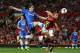 MANCHESTER, ENGLAND - AUGUST 26: Oscar of Chelsea is challenged by Nemanja Vidic of Manchester United during the Barclays Premier League match between Manchester United and Chelsea at Old Trafford on August 26, 2013 in Manchester, England. (Photo by Alex Livesey/Getty Images)