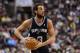 Nov 11, 2013; Philadelphia, PA, USA; San Antonio Spurs guard Marco Belinelli (3) during the third quarter against the Philadelphia 76ers at Wells Fargo Center. The Spurs defeated the Sixers 109-85. Mandatory Credit: Howard Smith-USA TODAY Sports