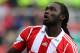 STOKE ON TRENT, ENGLAND - SEPTEMBER 14: Kenwyne Jones of Stoke City during the Barclays Premier League match between Stoke City and Manchester City at Britannia Stadium on September 14, 2013 in Stoke on Trent, England. (Photo by Alex Livesey/Getty Images)