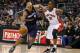 Dec 18, 2013; Toronto, Ontario, CAN; Charlotte Bobcats guard Gerald Henderson (9) drives to the net against Toronto Raptors guard Terrence Ross (31) during the first half at the Air Canada Centre. Mandatory Credit: John E. Sokolowski-USA TODAY Sports