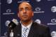 STATE COLLEGE, PA - JANUARY 11: James Franklin, head coach of the Penn State Nittany Lions addresses the media on January 11, 2014 at Beaver Stadium in State College, Pennsylvania. (Photo by Justin K. Aller/Getty Images)
