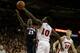 MADISON, WI - JANUARY 08: Kendrick Nunn #25 of the Illinois Fighting Illini gets blocked by Nigel Hayes #10 of the Wisconsin Badgers during the first half at Kohl Center on January 08, 2014 in Madison, Wisconsin. (Photo by Mike McGinnis/Getty Images)