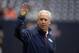 Dec 22, 2013; Houston, TX, USA; Denver Broncos head coach John Fox waves to fans before the game against the Houston Texans at Reliant Stadium. Mandatory Credit: Thomas Campbell-USA TODAY Sports