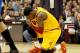 CLEVELAND, OH - DECEMBER 29: Kyrie Irving #2 of the Cleveland Cavaliers kneels on the court after being hit in the face in the second quarter against the Golden State Warriors at Quicken Loans Arena on December 29, 2013 in Cleveland, Ohio. NOTE TO USER: User expressly acknowledges and agrees that, by downloading and/or using this photograph, user is consenting to the terms and conditions of the Getty Images License Agreement. (Photo by Mike Lawrie/Getty Images)