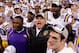 NEW ORLEANS - JANUARY 07: Head coach Les Miles of the Louisiana State University Tigers celebrates with his team after defeating the Ohio State Buckeyes 38-24 in the AllState BCS National Championship on January 7, 2008 at the Louisiana Superdome in New Orleans, Louisiana. (Photo by Streeter Lecka/Getty Images)