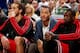 INDIANAPOLIS, IN - MARCH 3: Derrick Rose #1 of the Chicago Bulls, wearing street clothes, sits on the bench with teammates Joakim Noah #13 and Luol Deng #9 during a game against the Indiana Pacers on March 3, 2013 at Bankers Life Fieldhouse in Indianapolis, Indiana. NOTE TO USER: User expressly acknowledges and agrees that, by downloading and or using this photograph, user is consenting to the terms and condition of the Getty Images License Agreement. Mandatory Copyright Notice: 2013 NBAE (Photo by Ron Hoskins/NBAE via Getty Images)