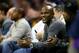 CHARLOTTE, NC - DECEMBER 14: Professional boxer Floyd Mayweather Jr. watches on during the game between the Los Angeles Lakers and Charlotte Bobcats at Time Warner Cable Arena on December 14, 2013 in Charlotte, North Carolina. NOTE TO USER: User expressly acknowledges and agrees that, by downloading and or using this photograph, User is consenting to the terms and conditions of the Getty Images License Agreement. (Photo by Streeter Lecka/Getty Images)