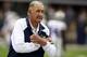 Sep 22, 2013; Arlington, TX, USA; Dallas Cowboys defensive coordinator Monte Kiffin watches warm ups before the game against the St. Louis Rams at AT&T Stadium. Mandatory Credit: Tim Heitman-USA TODAY Sports