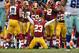 Dec 22, 2013; Landover, MD, USA; Washington Redskins cornerback DeAngelo Hall (23) celebrates after an interception against the Dallas Cowboys in the third quarter at FedEx Field. The Cowboys won 24-23. Mandatory Credit: Geoff Burke-USA TODAY Sports