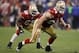 Jan 22, 2012; San Francisco, CA, USA; San Francisco 49ers defensive end Justin Smith (94) and inside linebacker Patrick Willis (52) line up during the 2011 NFC Championship game against the New York Giants at Candlestick Park. The Giants won 20-17 in overtime. Mandatory Credit: Jason O. Watson-USA TODAY Sports