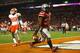 MIAMI GARDENS, FL - JANUARY 03: Carlos Hyde #34 of the Ohio State Buckeyes scores a touchdown in the fourth quarter against the Clemson Tigers during the Discover Orange Bowl at Sun Life Stadium on January 3, 2014 in Miami Gardens, Florida. (Photo by Streeter Lecka/Getty Images)