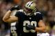 NEW ORLEANS, LA - OCTOBER 27: Jimmy Graham #80 of the New Orleans Saints reacts after scoring a touchdown against the Buffalo Bills at Mercedes-Benz Superdome on October 27, 2013 in New Orleans, Louisiana. (Photo by Chris Graythen/Getty Images)