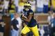 ANN ARBOR, MI - SEPTEMBER 07: Jeremy Gallon #21 of the Michigan Wolverines runs in towards a first quarter touchdown against the Notre Dame Fighting Irish during the game at Michigan Stadium on September 7, 2013 in Ann Arbor, Michigan. (Photo by Gregory Shamus/Getty Images)