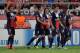 ATHENS, GREECE - SEPTEMBER 17: Marquinhos (L) of Paris Saint-Germain FC celebrates his goal with team-mates during the UEFA Champions League group stage match between Olympiacos FC and Paris Saint-Germain FC held on September 17, 2013 at the Georgios Karaiskakis Stadium in Athens, Greece. (Photo by Milos Bicanski/EuroFootball/Getty Images)