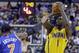Indiana Pacers guard Lance Stephenson shoots over New York Knicks forward Carmelo Anthony during the second half of an NBA basketball game in Indianapolis, Thursday, Jan. 16, 2014. The Pacers defeated the Knicks 117-89. (AP Photo/Michael Conroy)