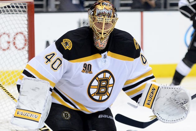 Bruins Goalie Chad Johnson Bleeds from Eye After Taking Stick to Face