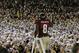 Florida State's Timmy Jernigan celebrates with fans after the NCAA BCS National Championship college football game against Auburn Monday, Jan. 6, 2014, in Pasadena, Calif. Florida State won 34-31. (AP Photo/Chris Carlson)