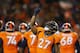 DENVER, CO - JANUARY 12: Knowshon Moreno #27 of the Denver Broncos celebrates his fourth quarter touchdown against the San Diego Chargers during the AFC Divisional Playoff Game at Sports Authority Field at Mile High on January 12, 2014 in Denver, Colorado. (Photo by Justin Edmonds/Getty Images)