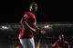 READING, ENGLAND - DECEMBER 01: Anderson of Manchester United celebrates scoring with teammate Ashley Young during the Barclays Premier League match between Reading and Manchester United at Madejski Stadium on December 1, 2012 in Reading, England. (Photo by Michael Regan/Getty Images)