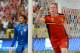 FILE - In this file photo from Friday, June 7, 2013, Belgium's Kevin De Bruyne celebrates after scoring against Serbia during their World Cup Group A qualifying soccer match at the King Baudouin Stadium in Brussels. Belgian coach Marc Wilmots on Wednesday, Nov. 20, 2013 had a clear warning for his players after two stunning home losses in a week: Make sure you play regularly for your club, or miss out on the World Cup. (AP Photo/Geert Vanden Wijngaert, File)