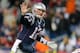 FOXBORO, MA - DECEMBER 8: Tom Brady #12 of the New England Patriots gestures during a game with the Cleveland Browns at Gillette Stadium on December 8, 2013 in Foxboro, Massachusetts. (Photo by Jim Rogash/Getty Images)