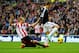SUNDERLAND, ENGLAND - JANUARY 18: Gaston Ramirez of Southampton is challenged by Wes Brown of Sunderland during the Barclays Premier League match between Sunderland and Southampton at Stadium of Light on January 18, 2014 in Sunderland, England. (Photo by Laurence Griffiths/Getty Images)