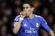 Real Madrid's Angel Di Maria from Argentina celebrates after scoring against Valencia during their La Liga soccer match at the Mestalla stadium in Valencia, Spain, Sunday, Dec. 22, 2013. (AP Photo/Alberto Saiz)