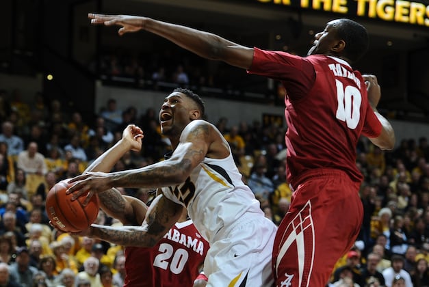 Brown Scores 24 as Missouri Beats Alabama 68-47