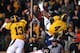 BERKELEY, CA - NOVEMBER 07: Jahvid Best #4 of the California Golden Bears jumps into the endzone for a touchdown against the Oregon State Beavers at California Memorial Stadium on November 7, 2009 in Berkeley, California. (Photo by Jed Jacobsohn/Getty Images)