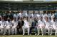 South Africa's cricket team and technical staff, Front Row L-R Morne Morkel, Hashim Amla, Jacques Kallis, Mohammed Moosajee (team manager/doctor), captain Graeme Smith, Russell Domingo (Head Coach), Abraham Benjamin de Villiers, Dale Steyn and Alviro Petersen. Back Row L-R, Lerato Malekutu (Media officer), Prasanna Angoram (Video Analyst), Zunaid Wadee (Close Protection Officer), Adrian Birrell (Assistant Coach), Vernon Philander, Kyle Abbott, Rory Kleinveldt, Robin Peterson, Francois du Plessis, Jean-Paul Duminy, Imran Tahir, Dean Elgar, Allan Donald (specialist bowling coach), Brandon Jackson (physiotherapist), Greg King (Conditioning coach) and Riaan Muller (team logistics), pose for a photograph before their fifth and final day of their cricket test match against India at Kingsmead stadium, Durban, South Africa, Monday, Dec. 30, 2013. South Africa beat India by 10 wickets. (AP Photo/ Themba Hadebe)