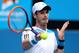 Andy Murray of Britain makes a forehand return to Feliciano Lopez of Spain during their third round match at the Australian Open tennis championship in Melbourne, Australia, Saturday, Jan. 18, 2014.(AP Photo/Rick Rycroft)