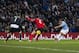 Sergio Aguero moved to 14 goals this season, as he returned to Premier League action following a calf injury.