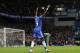 Chelsea's Samuel Eto'o celebrates after scoring his 3rd goal against Manchester United's during their English Premier League soccer match at Stamford Bridge, London, Sunday, Jan. 19, 2014. (AP Photo/Sang Tan)