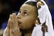 Golden State Warriors point guard Stephen Curry (30) reacts during the second half of an NBA basketball game against the New Orleans Pelicans in New Orleans, Saturday, Jan. 18, 2014. The Warriors won 97-87.(AP Photo/Jonathan Bachman)