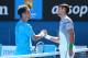 MELBOURNE, AUSTRALIA - JANUARY 19: Novak Djokovic of Serbia and Fabio Fognini of Italy shake hands at the net on after their fourth round match during day seven of the 2014 Australian Open at Melbourne Park on January 19, 2014 in Melbourne, Australia. (Photo by Quinn Rooney/Getty Images)