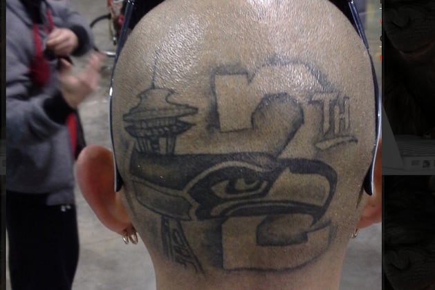 Seahawks Fan Sports Epic 12th Man Skull Tattoo