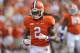 Clemson running back Sammy Watkins goes to the line of scrimmage during the first half of an NCAA college football game Saturday against Boston College, Oct. 12, 2013, at Memorial Stadium in Clemson, S.C. Clemson won 24-14. (AP Photo/ Richard Shiro)