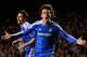 LONDON, ENGLAND - SEPTEMBER 13: David Luiz of Chelsea celebrates scoring the opening goal during the UEFA Champions League Group E match between Chelsea and Bayer 04 Leverkusen at Stamford Bridge on September 13, 2011 in London, England. (Photo by Paul Gilham/Getty Images)